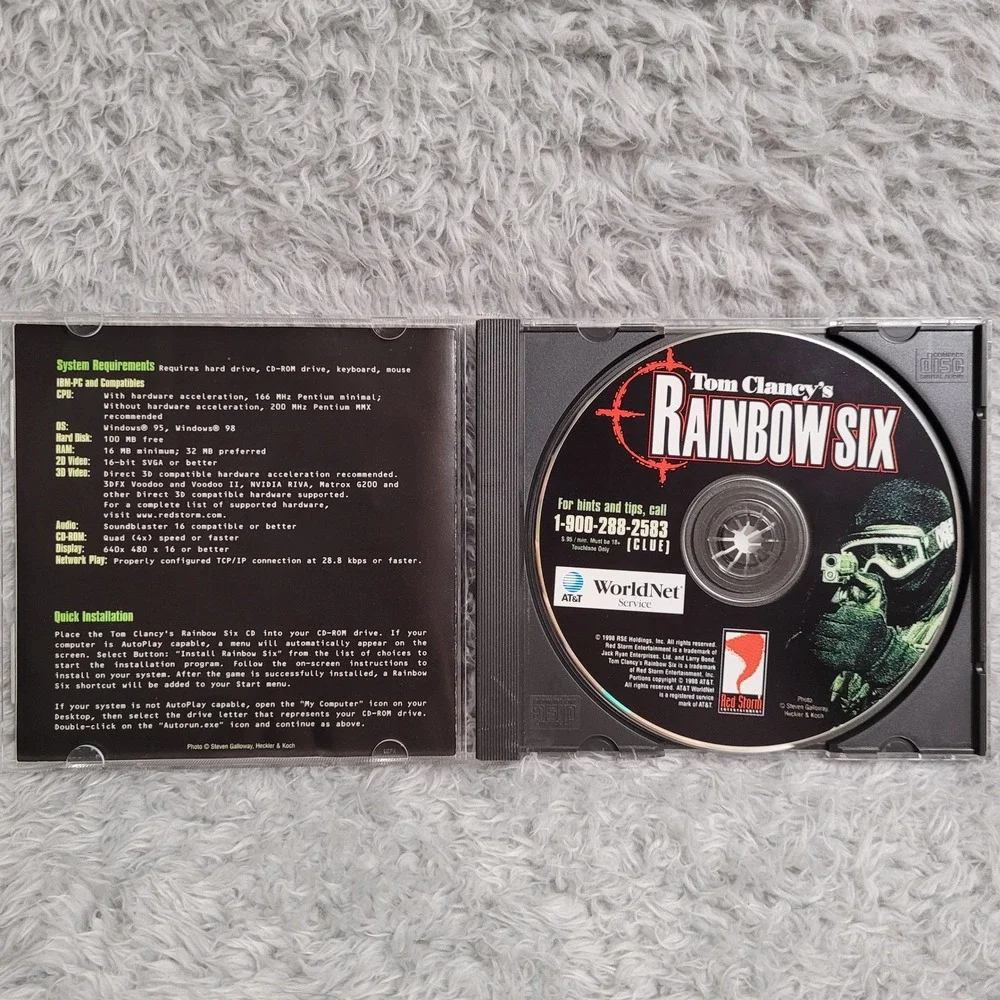 Tom Clancy's Rainbow Six Tom Clancy (PC CD-ROM, 1998)